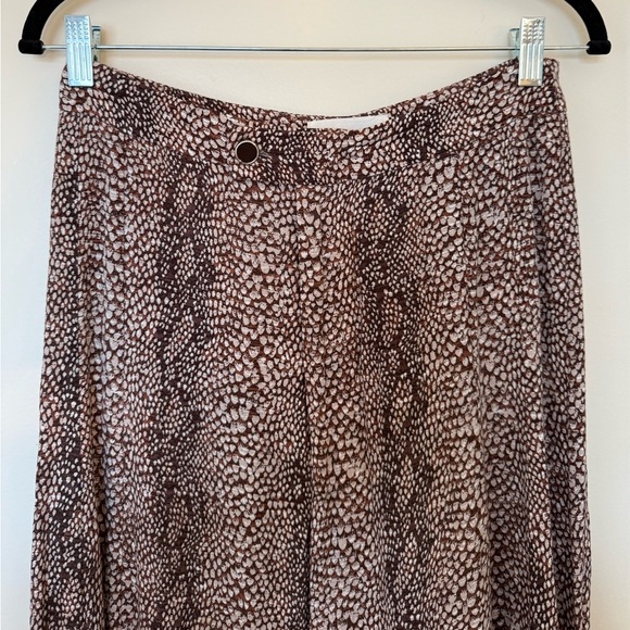 Like New Brown Print Wide Leg Anthropologie Pants - Picture 2 of 7